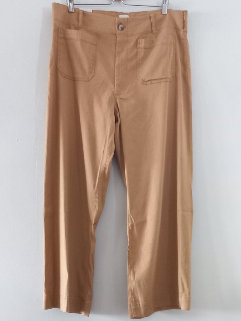 MAEVE ANTHROPOLOGIE Colette camel linen blend pants